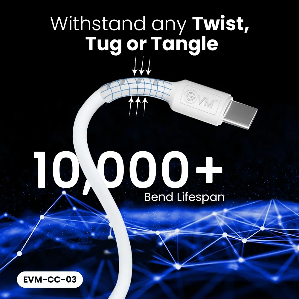 EVM Type-C To Type-C Charge & Sync Cable CC-03 view 6